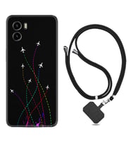 Vivo Y15S Y32 Y33S Y51 Y53S Kılıf Boyun Askılı Silikon Line Planet 1736