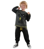 Be Brave Erkek Çocuk T-shirt Pantolon Takım (Siyah)