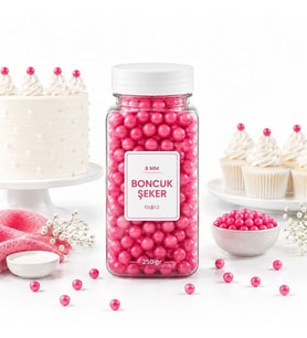 Dr. Gusto 8 Mm Pembe Boncuk Şeker 250 Gr