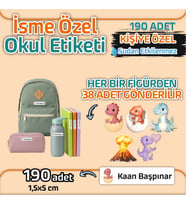 Kapbirhediye Okul Etiketi Isme Özel Kalem Defter Etiketi Dinazorlar 2 Temalı 190 Adet
