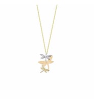 Altın Yusufcuk Kolye Tricolor 14K 2,0 cm (Çok Renkli)