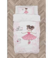 MEKTA HOME BEBEK VE ÇOCUK ODASI Balerin Kız ve Kedi Desenli Motifli Nevresim Takımı