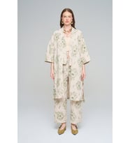 Kadın Büyük Çiçek Nakışlı Payet İşlemeli Uzun Kimono