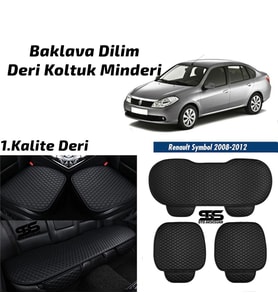 Renault Symbol Thalia 2008-2012Siyah Deri Oto Koltuk Minderi