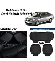 Renault Symbol Thalia 2008-2012Siyah Deri Oto Koltuk Minderi