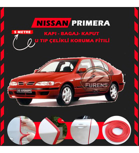 Nissan Primera Oto Araç Kapı Koruma Fitili 5metre Parlak Kırmızı Renk