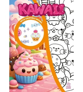 Kawaii Çıkartmalı Boyama Kitabı