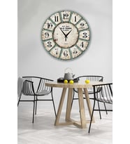 Bilge Retro Tasarımlı Duvar Saati 35x35cm (Baskılı)