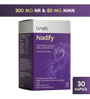Nadify NR, NMN, PQQ, Alfa Lipoik Asit ve TMG, NAD+ Öncülü Takviye Edici Gıda 30 Kapsül