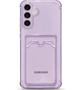 Teknomoda Samsung Galaxy S23 FE Kılıf Kartlıklı Anti Şok Korumalı Şeffaf Silikon Lila