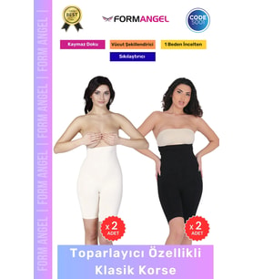 #Korse İz Göstermeyen Kaymaz Dikişsiz Vücut Şekillendiren Kalça Toparlayıcı Klasik Korse 4'lü Set