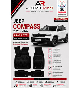JEEP COMPASS 2026 - 2026 Araca Özel Kauçuk 3D Profesyonel Oto Paspası
