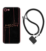 Apple iPhone 5 6 7 8 Plus Se XR Kılıf Boyun Askılı Silikon Meow 1657