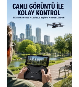 Hadan Çekim İçin Çift Kameralı Kompakt ve Kolay Taşınabilir Drone