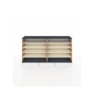 Arges Konsol 8 Raflı  176x30x99 Çam-Antrasit/Aytaşı