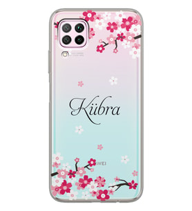 Huawei Art Sakura Tasarımlı Şeffaf Telefon Kılıfı