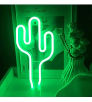 Kaktüs Figürlü Yeşil USB LED Duvar Lambası