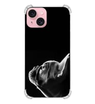 PrintiFy Apple iPhone 15 Uyumlu Köpek 1 Baskılı Şeffaf Köşe Korumalı Antişok Kılıf