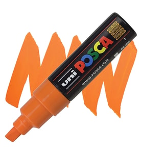 UNİ POSCA SU BAZLI POSTER MARKER PC-8K 8.0 PARLAK SARI