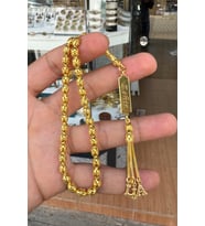 Arpa Kesim Altın Kaplama Gümüş Telkari El İşçiliği İsimli ve Harfli Tesbih 201024457