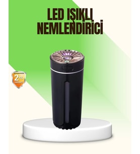 LED Işıklı Aromaterapi Hava Nemlendirici Ultrasonik Sessiz Nem Ayarı