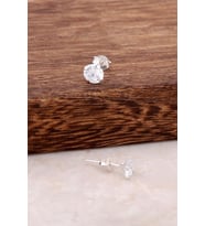 Tek Taş 6 Mm Gümüş Küpe 1787