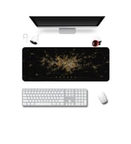 SonicTouch Klavye Mousepad 40x90cm Dikişsiz Pürüzsüz Sıvı Geçirmez Kaymaz Taban Ankara Gece Haritası