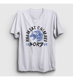 Presmono Unisex Beyaz Borz Khamzat Chimaev Mma Ufc T-Shirt 426998tt (Beyaz)