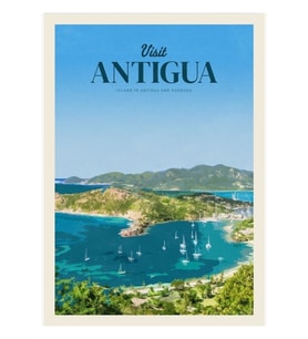 Antigua'yı Ziyaret Edin Tablo Ahşap Poster Dekoratif