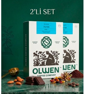 Olwen Coffee Öğütülmüş ve Demlemeye Hazır Filtre Kahve - 250 gr 2'li Set Base 1 ( Fındık, Sütlü Çiko lata, Meyvemsi )