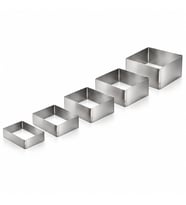 Fida Pasta Çemberi Kare Düz 0,8mm Yükseklik 7 cm Paslanmaz 14x14 cm