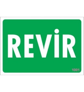 Revir Uyarı Levhası 17,5X25 Kod:1001