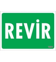 Revir Uyarı Levhası 17,5X25 Kod:1001
