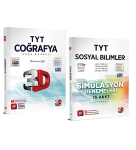 3D YAYINLARI TYT ÇOĞRAFYA SORU BANKASI - TYT SOSYAL BİLİMLER SİMÜLASYON DENEME