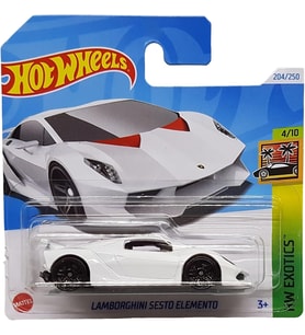 Hot Wheels - Lamborghini Sesto Elemento - Hw Exotics 4/10 - Htc23 - Short Card - Spor Araba - Beyaz