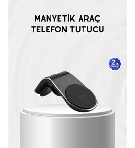 Araç İçi Manyetik Telefon Tutucu Güçlü Klipsli Ve 360 Derece Ayarlanabilir