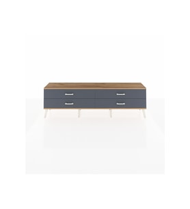 Arges TV Ünitesi 4 Çekmeceli  176x30x51 Aytaşı-Çam/Antrasit