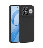 Xiaomi Poco F8 Ultra Kılıf Lansman Tasarım İç Yüzeyi Kadife Silikon (Siyah)
