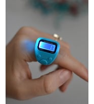Mini Işıklı Zikirmatik Açık Mavi