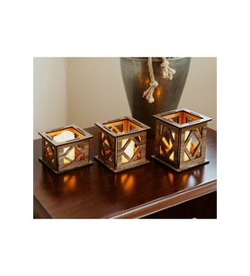Tealight Mumluk Seti Ceviz