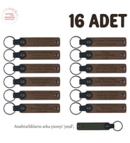Kahverengi & Yeşil, Sınıf Öğretmeninden Minik Öğrencilerine Mesajlı Karne Hatırası Anahtarlık 16’lı (Açık Kahve)