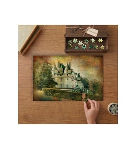Orta Çağ Şatoları Fransa Tasarımı 240 parça Ahşap Puzzle Ahşap Kutuda MP01178
