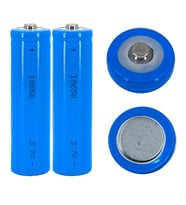 Hedyex 18650 Şarjlı Pil Çıkıntılı Başlıklı Fener Pili 3.7V Li-ion 2li