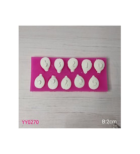 YY0270 Balon Rakam Silikon Kalıp