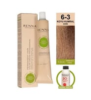 Renna AMONYAKSIZ Bitkisel Yıpranmış Saçlar İçin Saç Boyası 6-3 KOYU KUMRAL 60ml