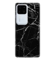 Vivo V30 Kılıf Desenli Silikon Fragile Black Mermer 1378