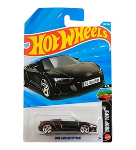 Hot Wheels 2019 Audi R8 Spyder [Siyah] Açılabilir Üstü 4/5, 130/250, Ölçek 1:64, Metal Döküm Oyuncak