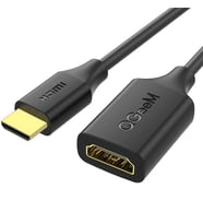 Akıllı TV, DSLR Kameralar, Oyun Konsolları, Bilgisayar, Projektörler için 25 cm Mini HDMI Kablo (Siyah)