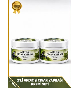 ÇareBurada Ardıç ve Çınar Yaprağı Kremi 2'li Set 2 x 100 ml - Mentol ve Limon Yağı İçeren Cilt Bakım