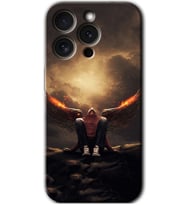 İphone 15 Pro Kılıf HD Desen Baskılı Kılıf - Wings of Power